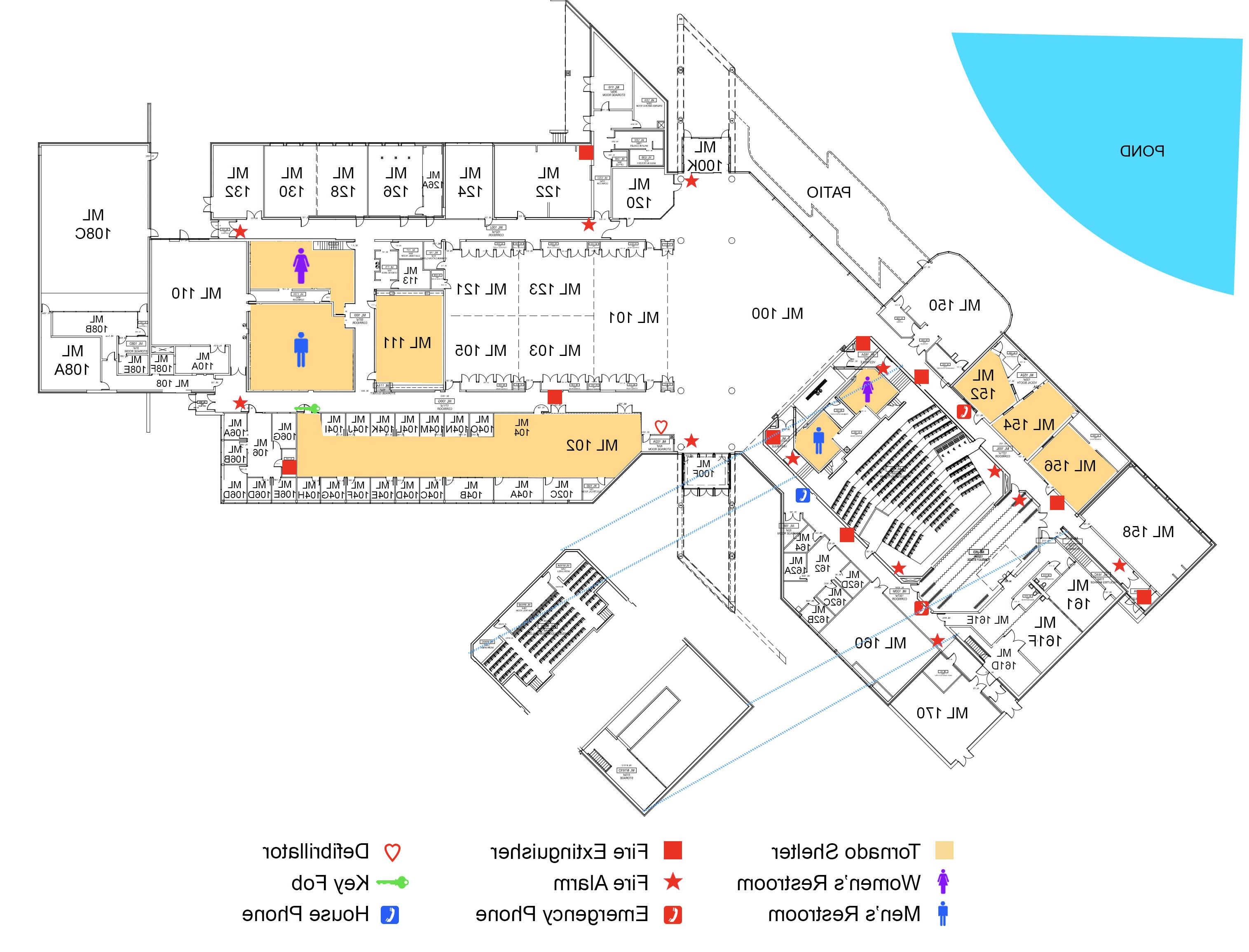 Morris J. Lawrence Building first floor map